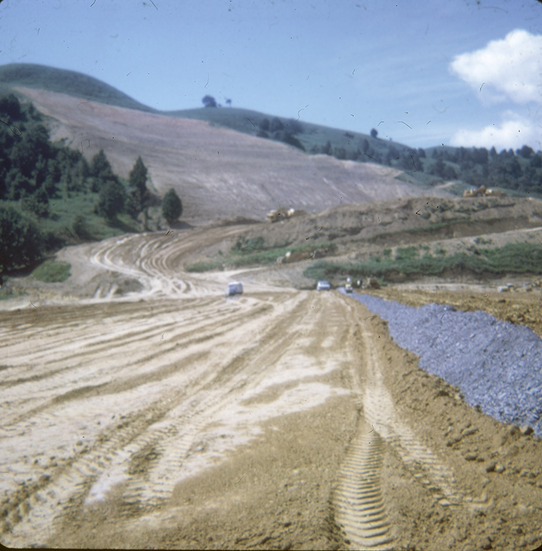 Loading shale on Dam