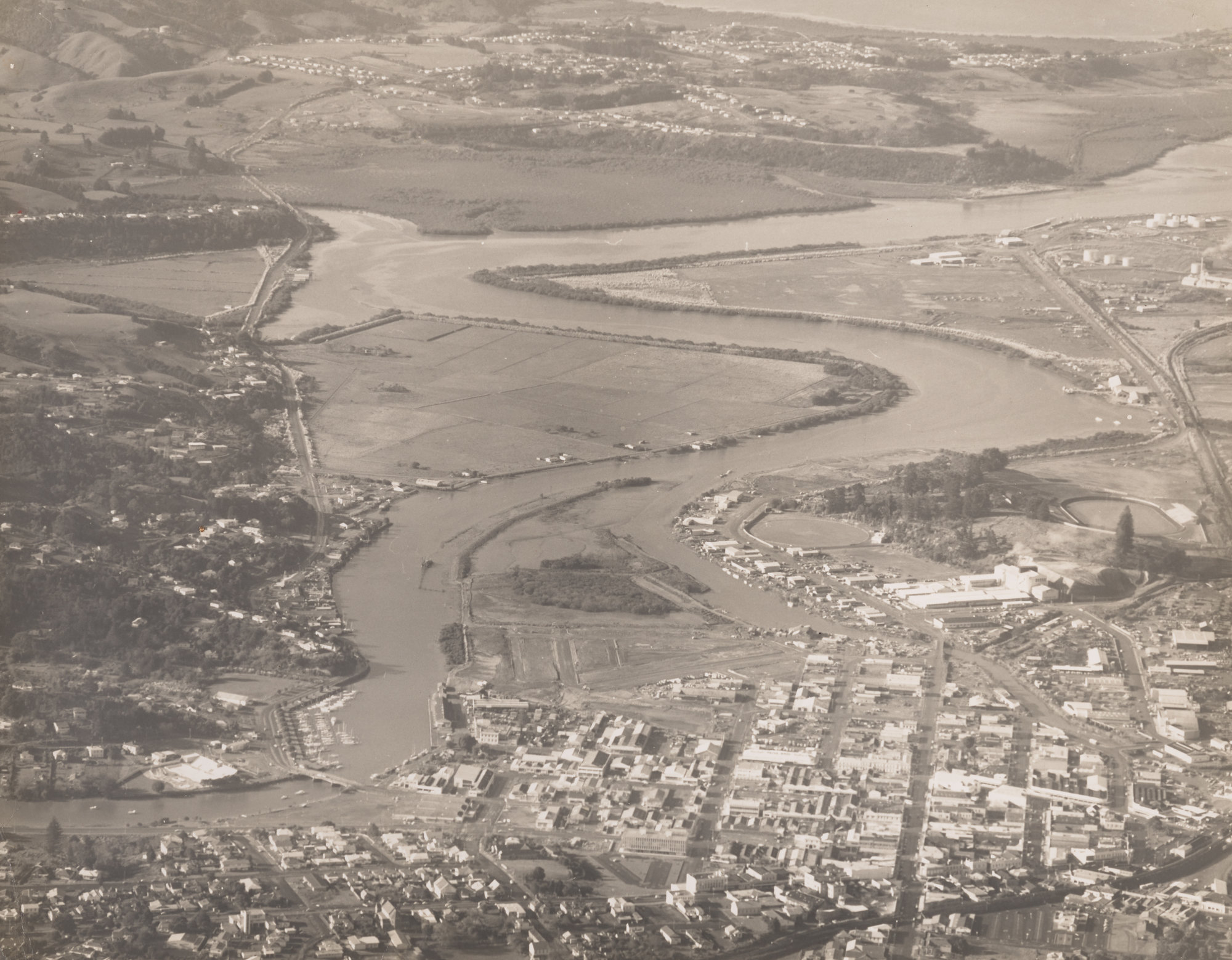 Whangarei Town Centre and surrounds late 1960s