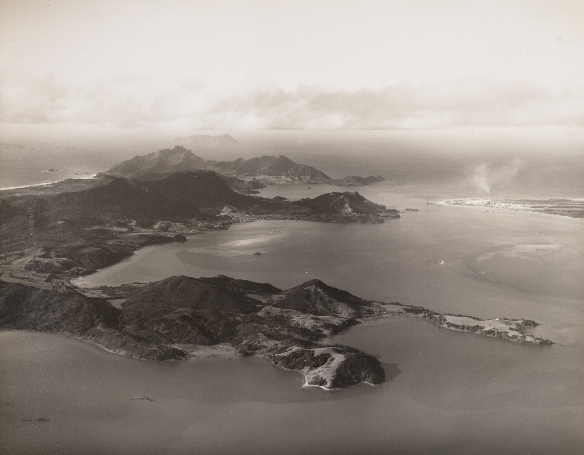 Whangarei Harbour and Marsden Point Oil Refinery about 1966
