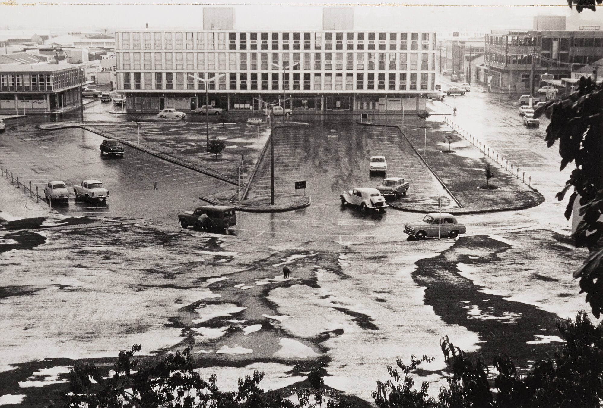 Laurie Hall Park in Boxing Day hail storm 1966