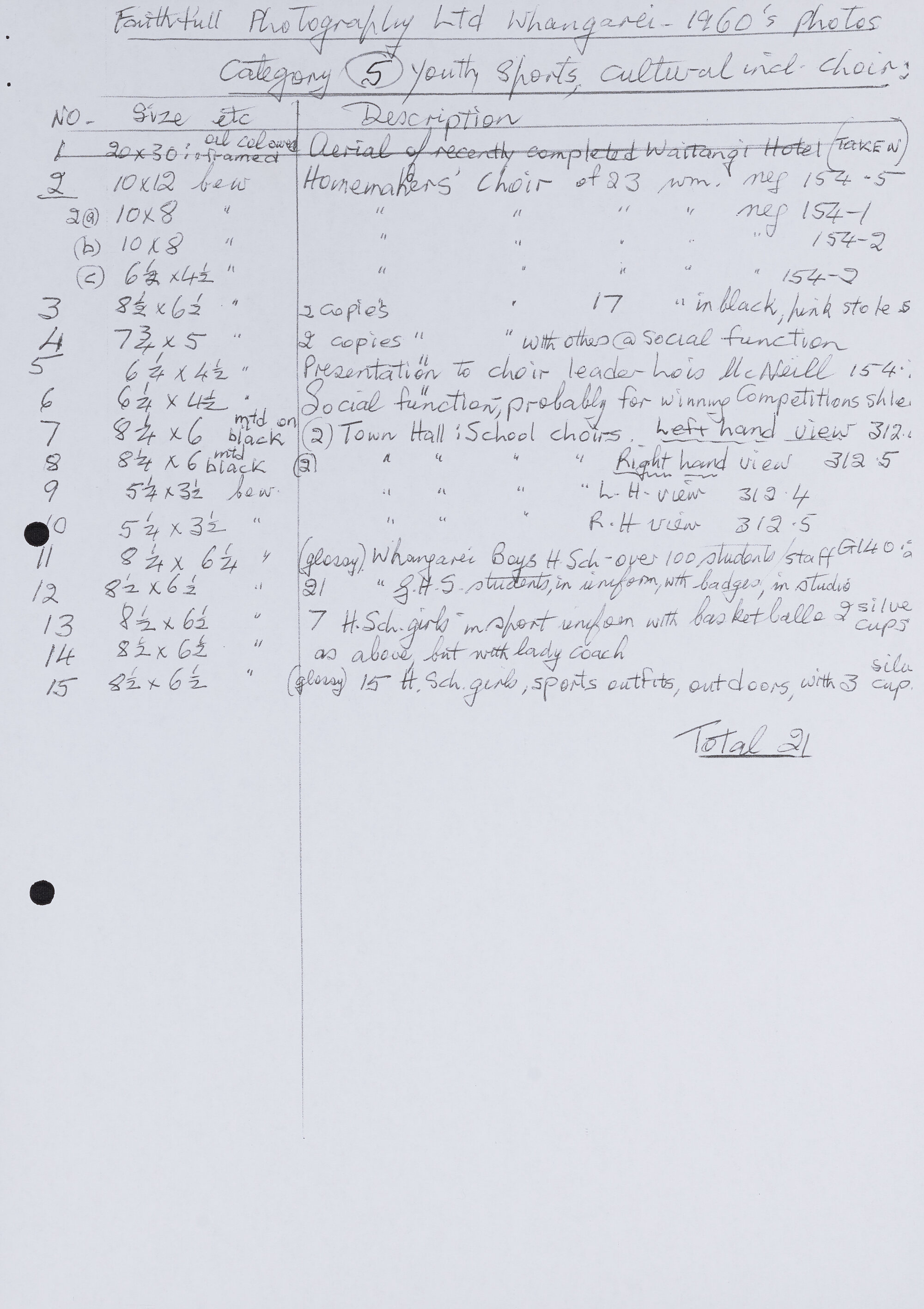 Faithfull Photography catalogue: youth, sports, cultural inc. choirs