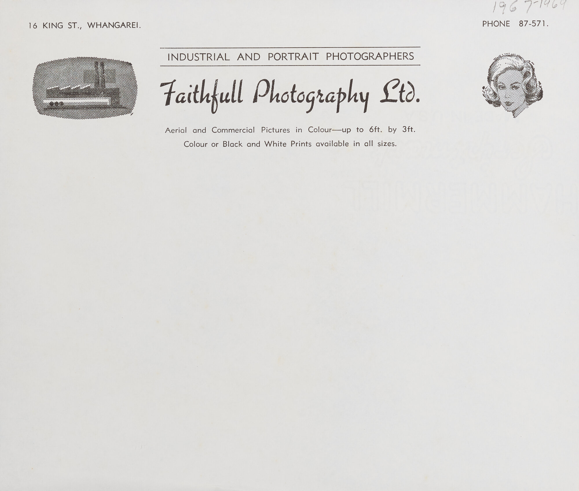 Faithfull Photography Ltd. letterhead 1967-69