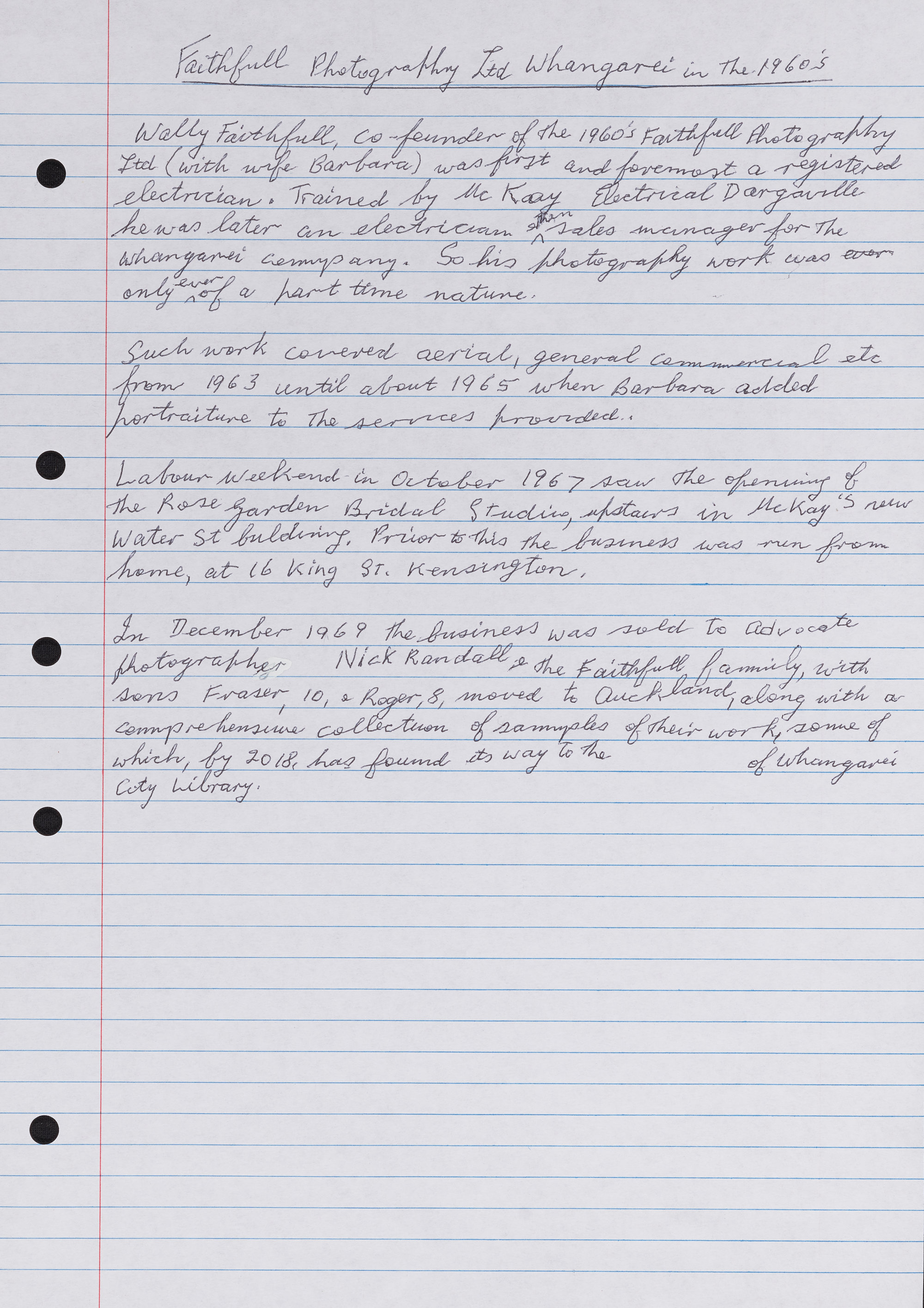 Faithfull Photography business history