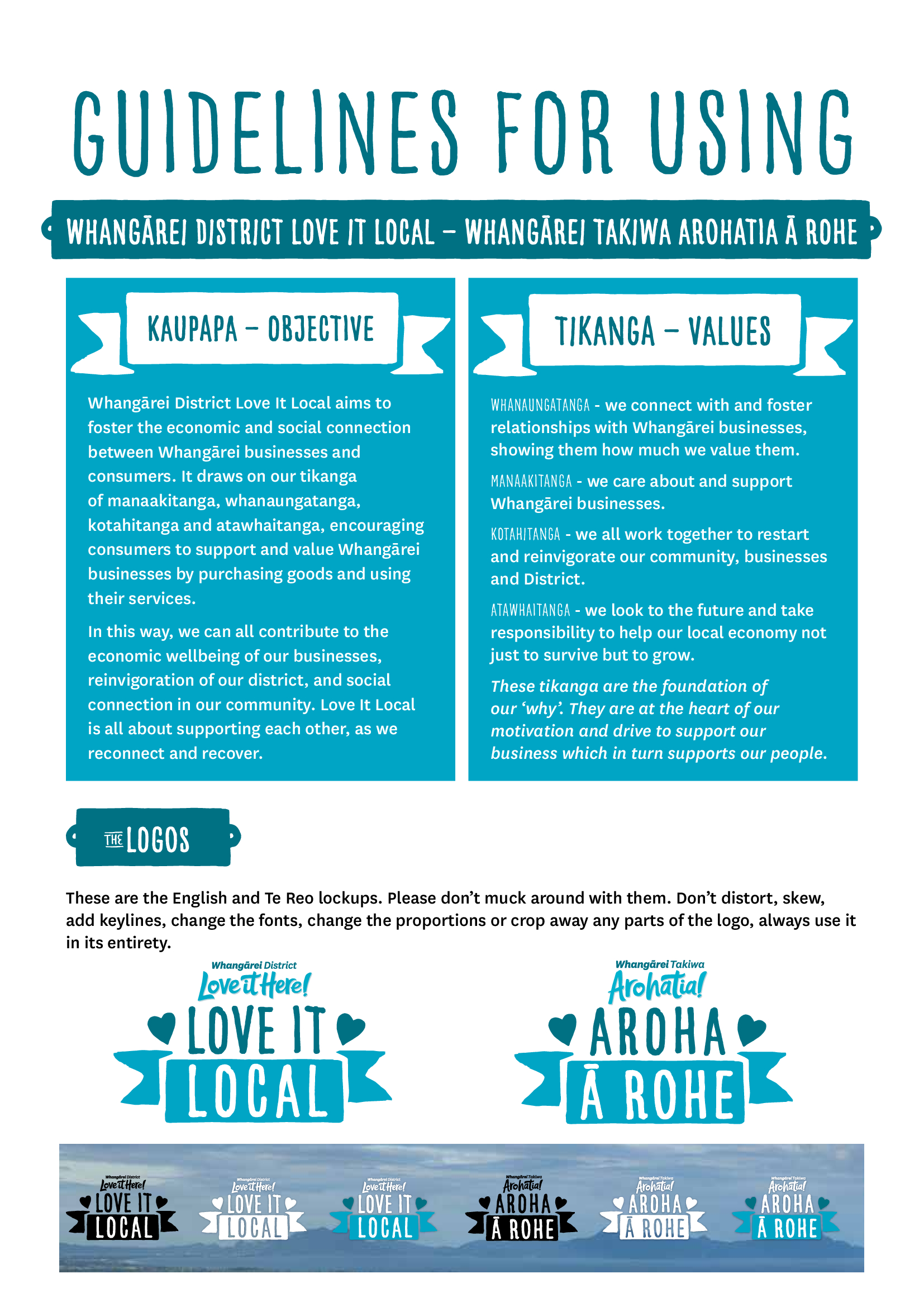 Whangarei District Love It Local Logos - Guidelines for Use