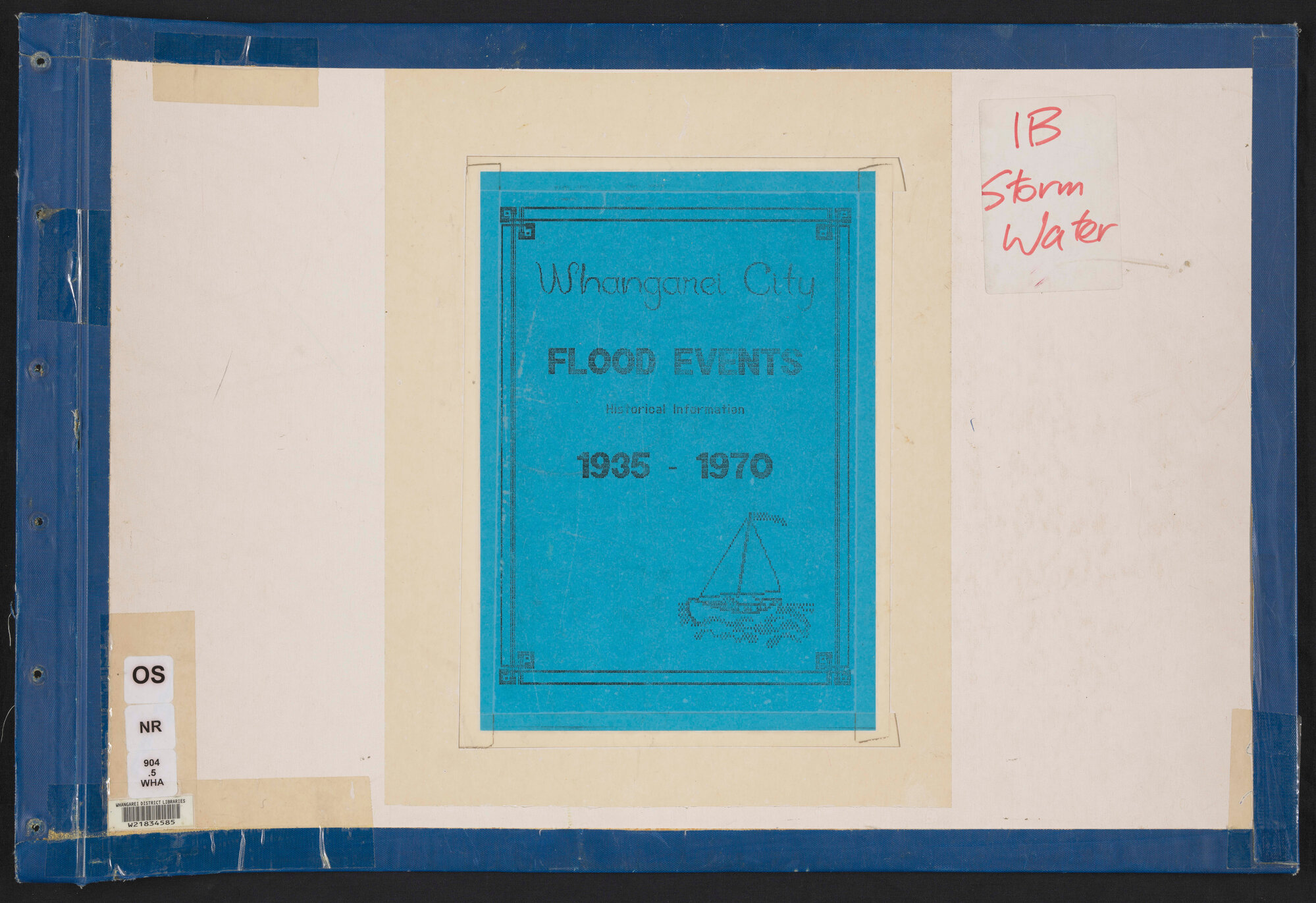 Whangarei City Flood Events Vol 1 1935-1970