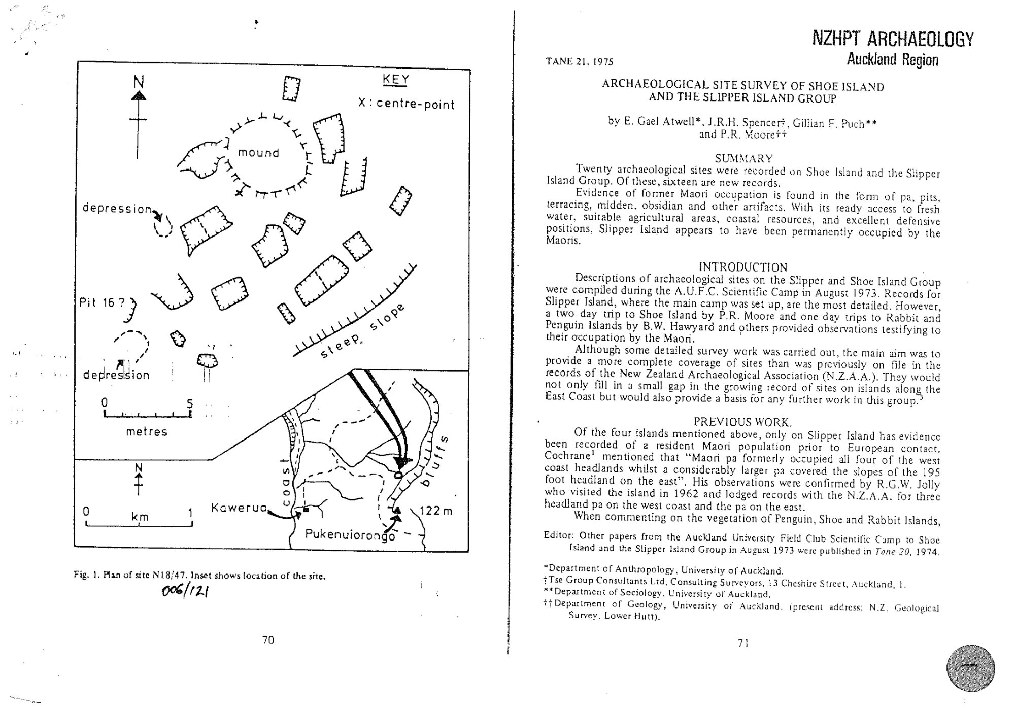 Archaeological Site Survey of Shoe Island and the Slipper Island Group