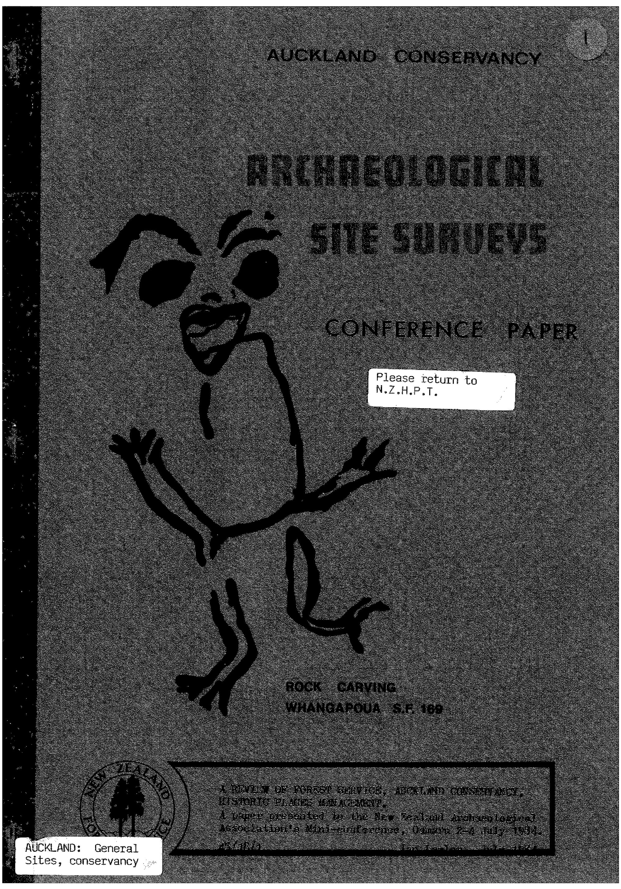 A review of forest service, Auckland Conservancy, Historic Places Management, Archaeological site surveys, Conference Paper