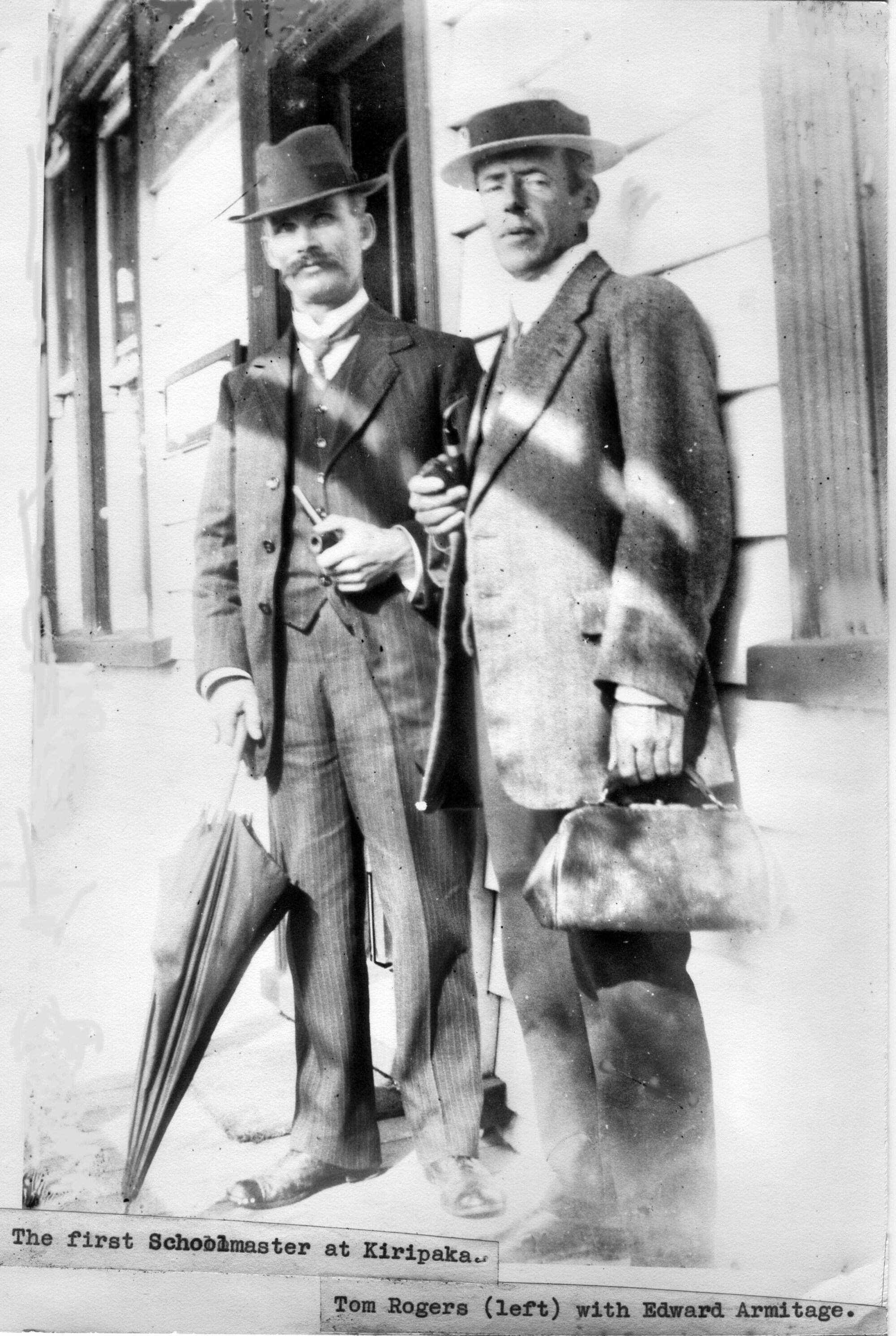 The First Schoolmaster at Kiripaka Tom Rogers (Left) With Edward Armitage