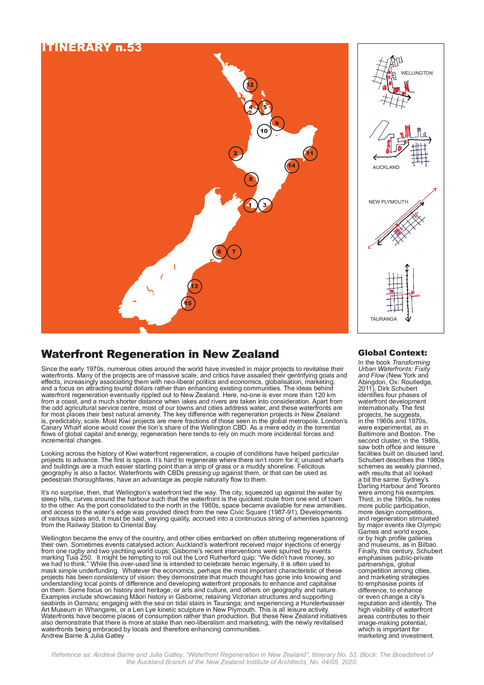 Itinerary 53: Waterfront Regeneration