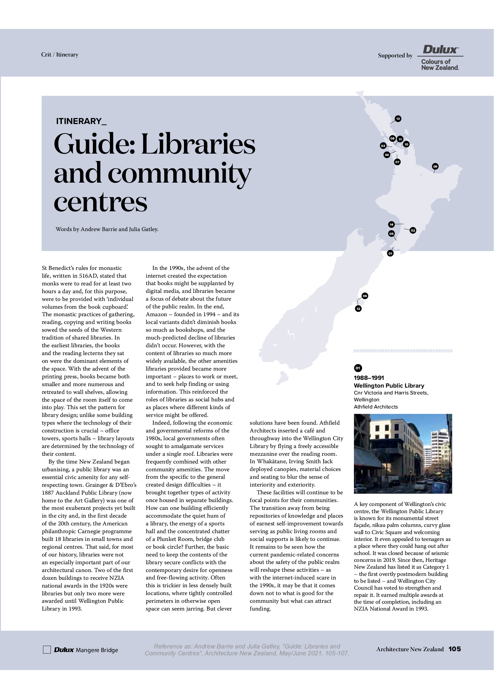 Itinerary 57: Libraries and Community Centres