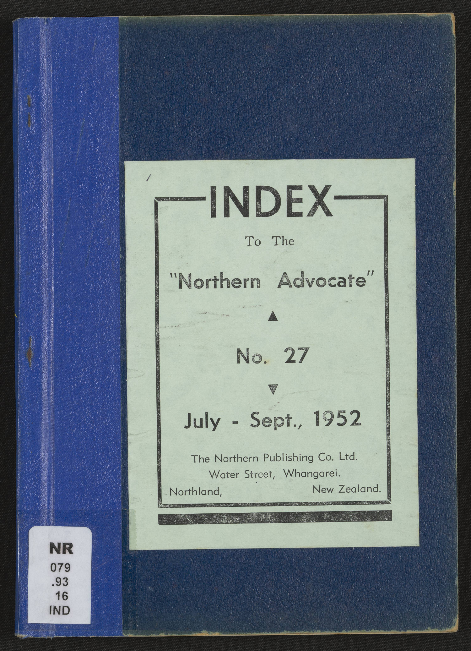 Northern Advocate 27 July-Sept 1952