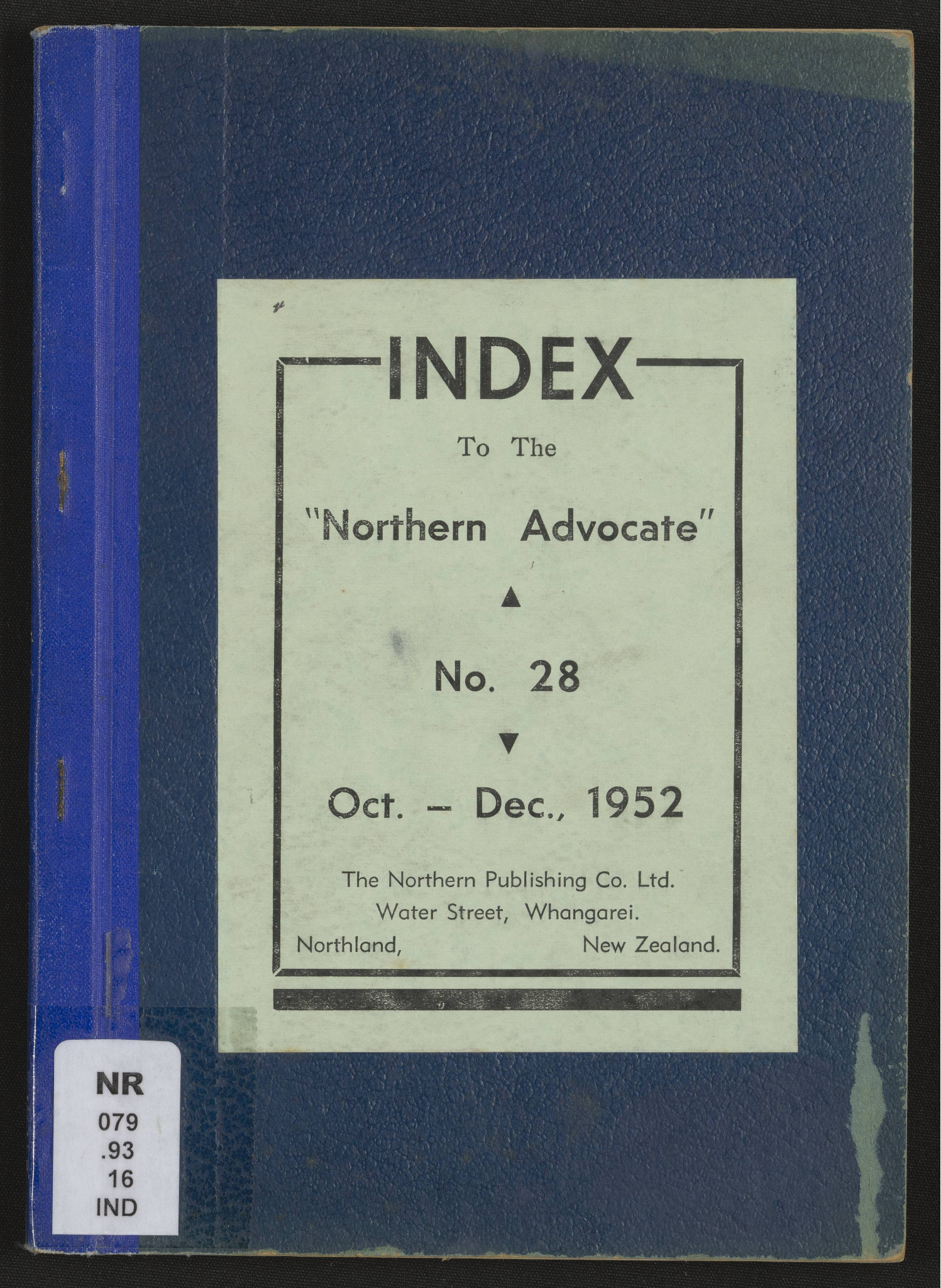 Northern Advocate 28 Oct-Dec 1952