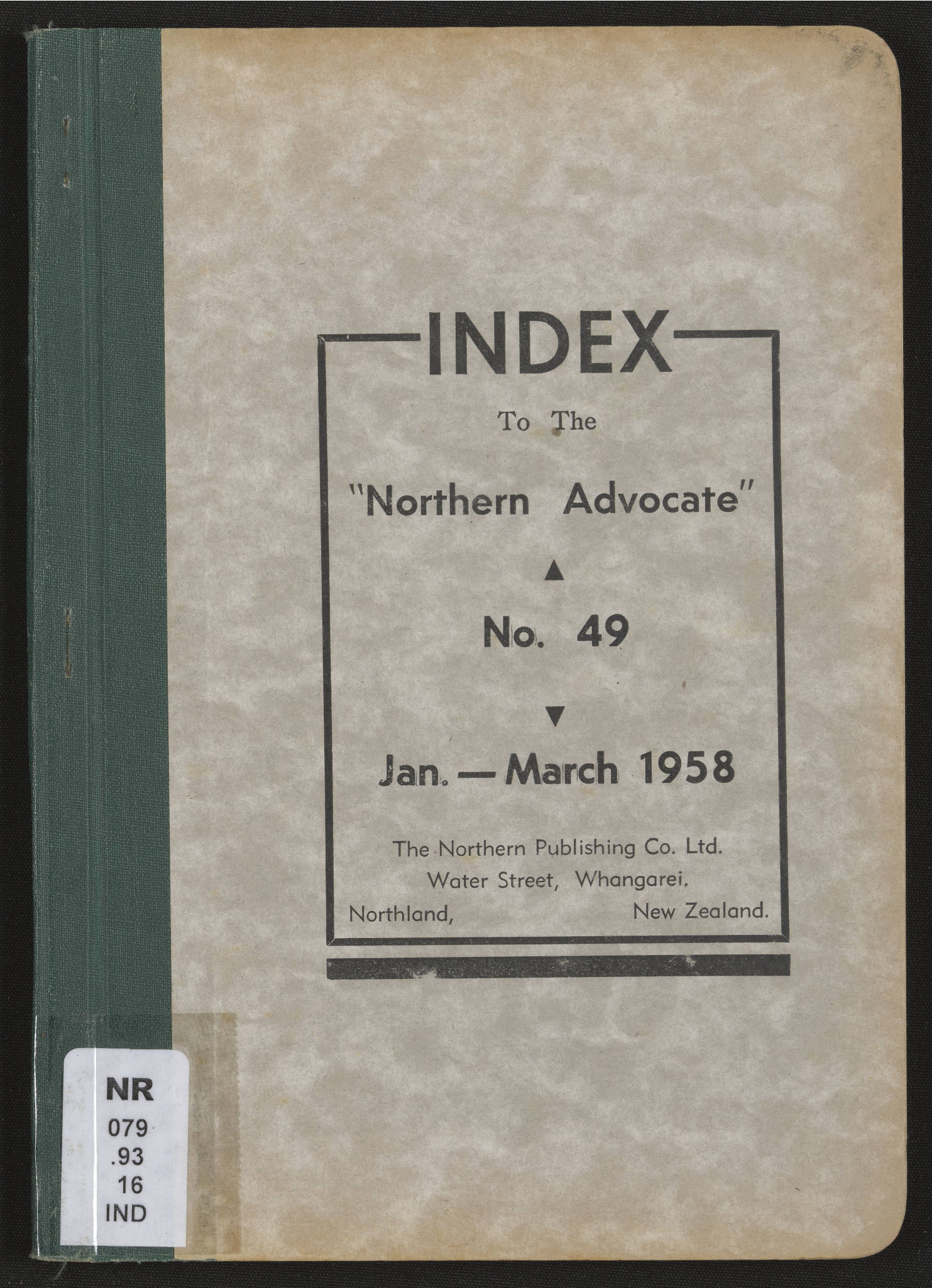 Northern Advocate 49 Jan-March 1958