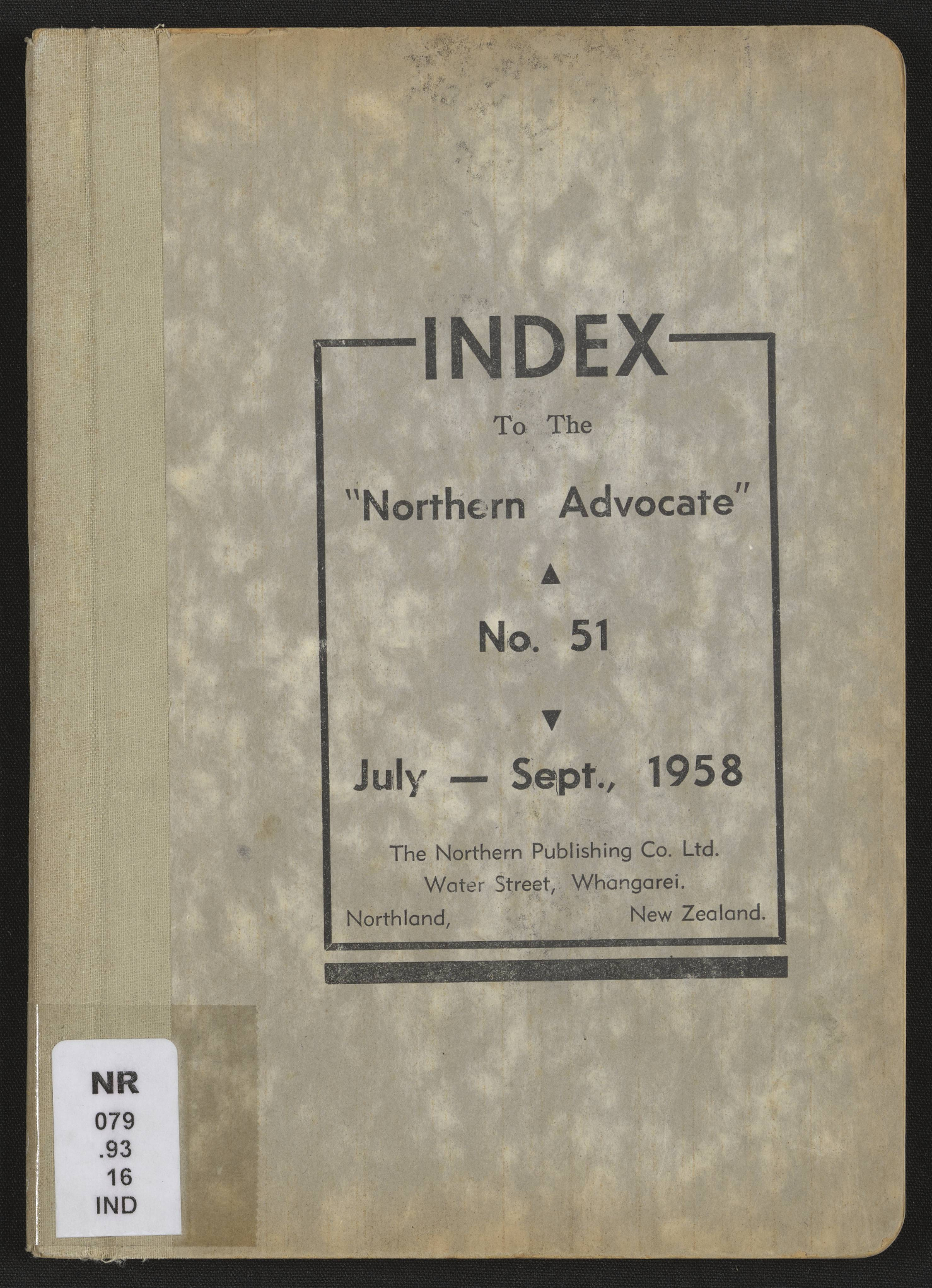 Northern Advocate 51 July-Sept 1958