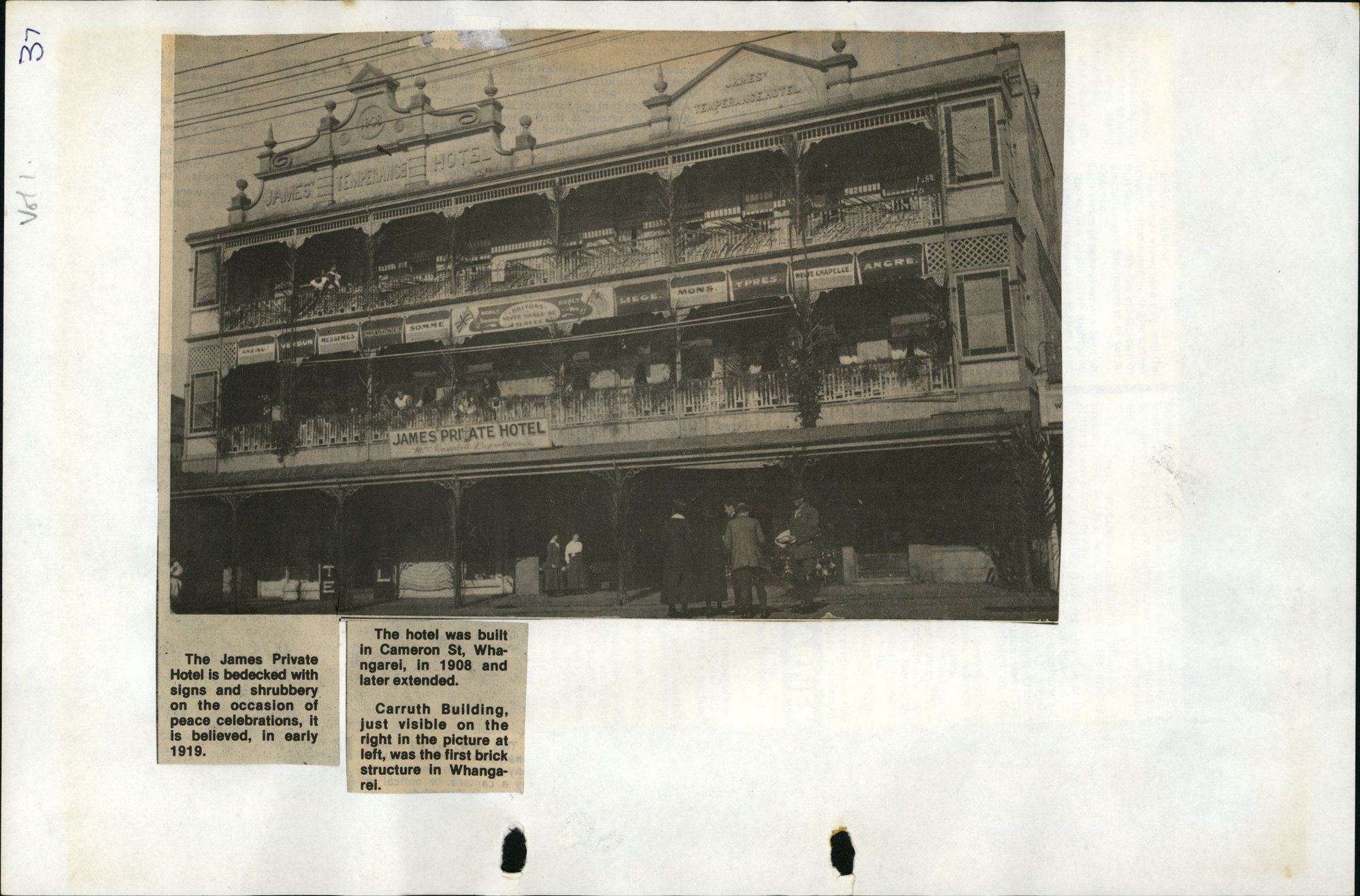 PN01.37 The James Private Hotel in early 1919