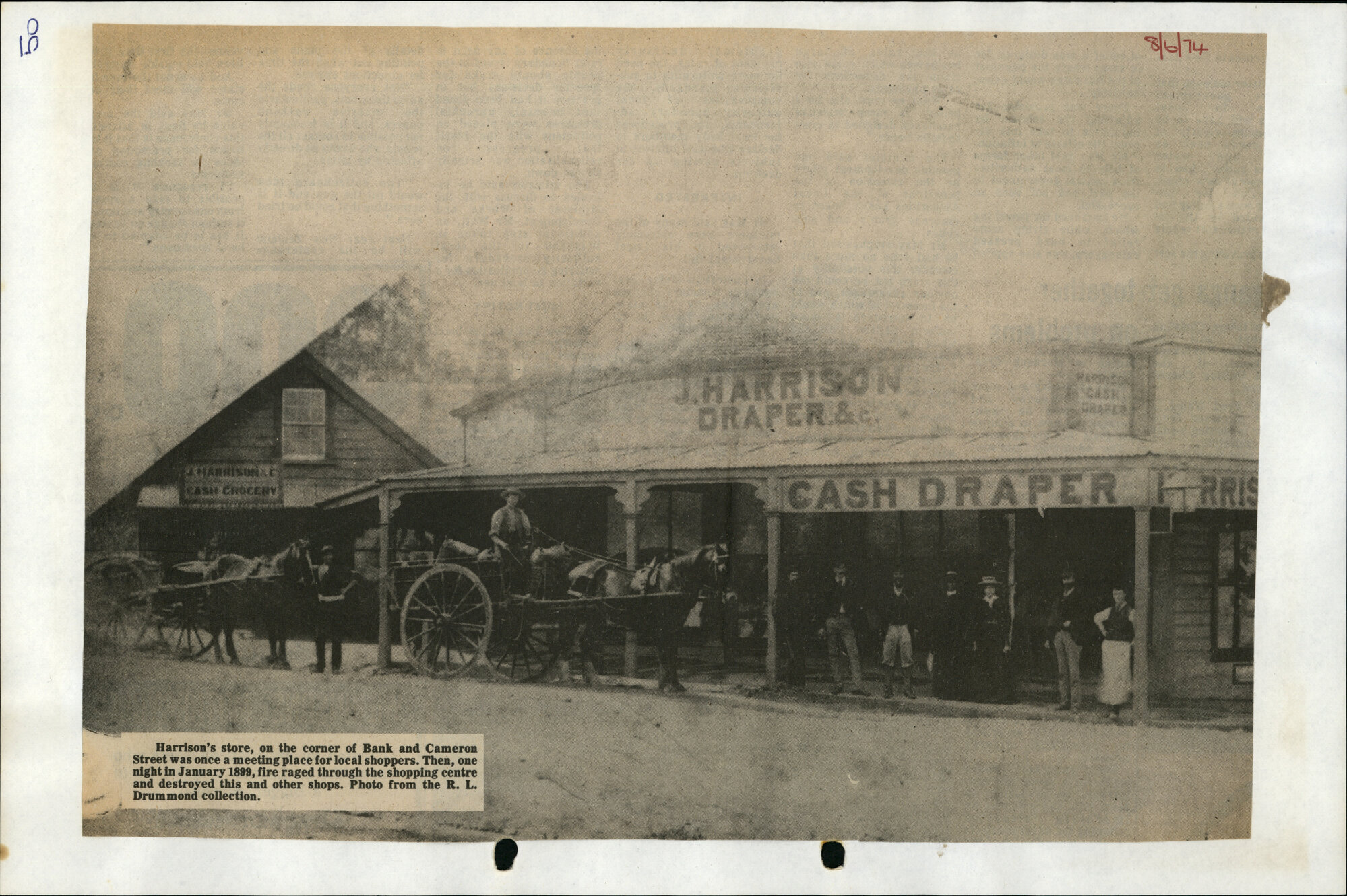 PN01.50 Harrison's store on the corner of Bank &amp; Cameron Street