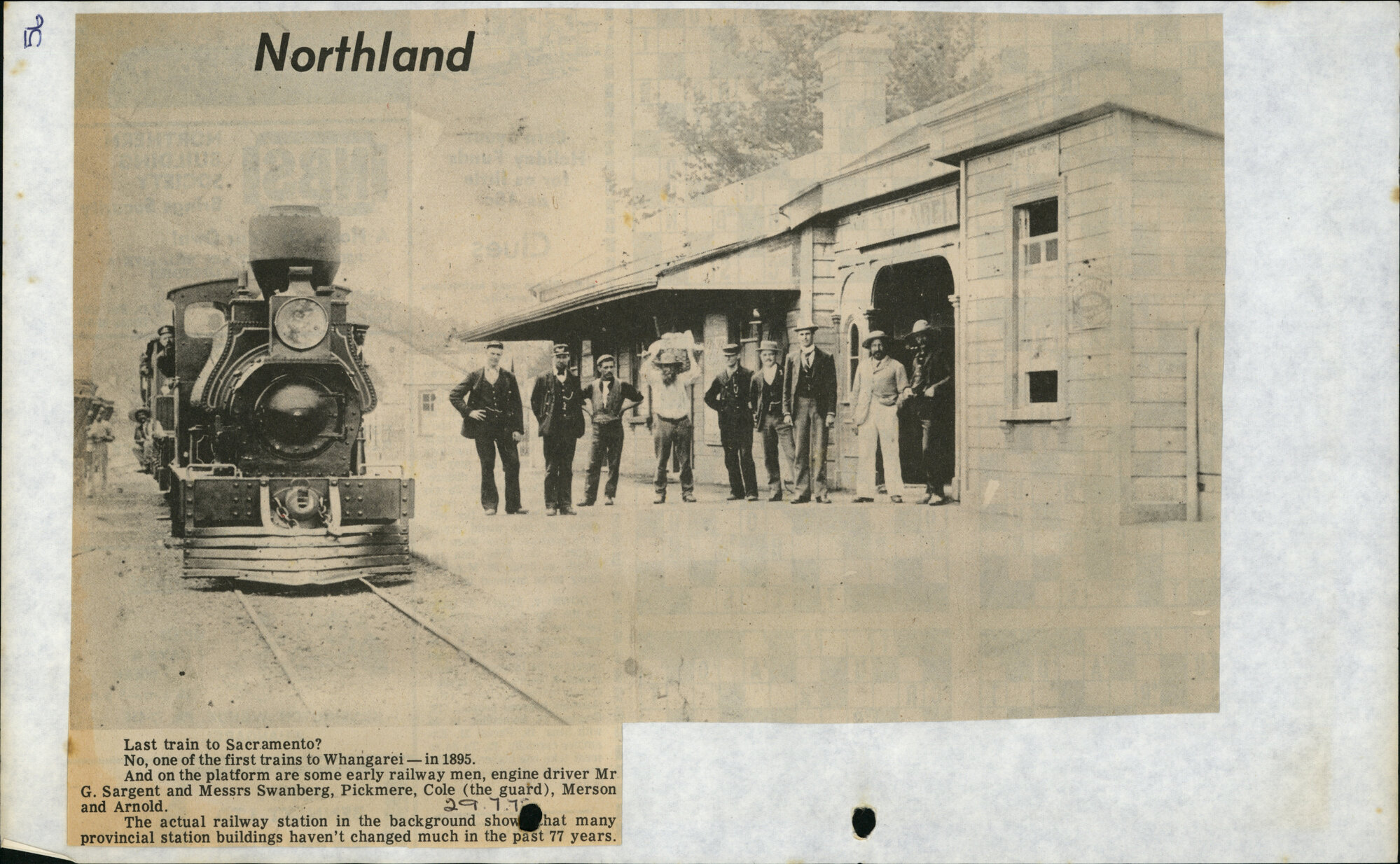PN01.56 One of the first trains to Whangarei in 1895
