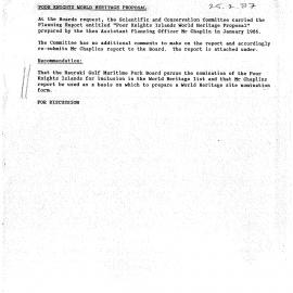 Poor Knights - World Heritage Proposal