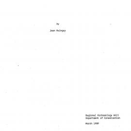 A test excavation at Maiki Hill, Russell