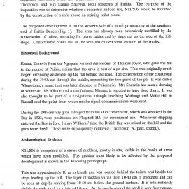 Archaeological Site Inspection at Flagstaff Hill, Paihia