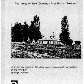 The Waitangi Treaty House, A preliminary report on the Stage 1 archaeological investigations