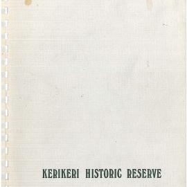 Kerikeri Historic Reserve. A preliminary statement of objectives and interim management policies