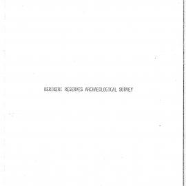 Kerikeri Reserves Archaeological Survey