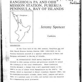 Rangihoua Pa and Oihi Mission Station, Purerua Peninsula, Bay of Islands