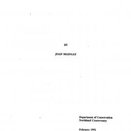 Archaeological Report on the Pouerua Section of the Kaikohe - Oromahoe Transmission Line