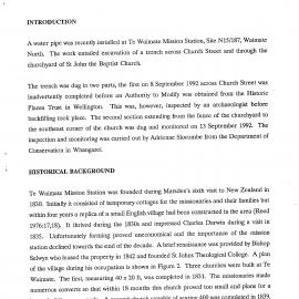 Archaeological Monitoring of a Water Pipe Trench at Waimate North