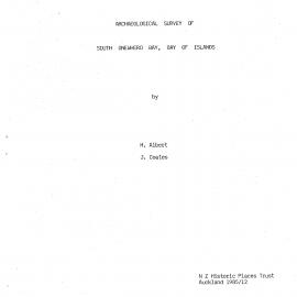 Archaeological survey of south Onewhero Bay Northland