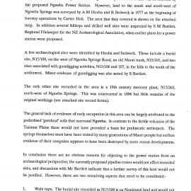 Archaeological evidence recorded in the Ngawha area