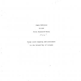 Large scale mapping and assessment in th Inland Bay of Islands