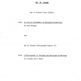 An initial assessment of Northland Archaeology.