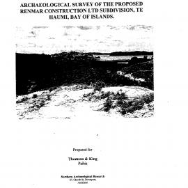 Johnson. 1996. Archaeological survey of the proposed renmar Construction Ltd subdivision, Te Haumi