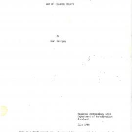 Archaeological inspection of Pa site N15-83, Bay of Islands County