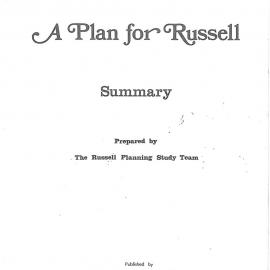 Russell Planning Study Team. 1977.A plan for Russell. Summary