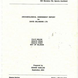 Archaeological assessment report. Okiato Road, Okaito Point