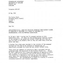 Hokianga Notes. Application for specified departure from district scheme to subdivide Pt Sections 3 and 4 Block 3, Hokianga Surv