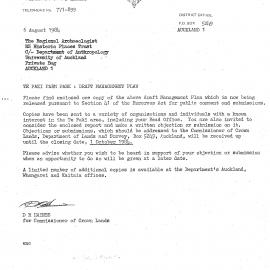 Submission. Te Paki Farm Park: Draft Management Plan