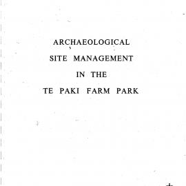Archaeological Site Management in the Te Paki Farm Park