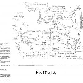 Plan of Kaitaia Mission Station from 1833 onwards