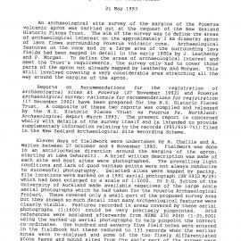 An archaeological site survey of the margins of the Pouerua volcanic apron