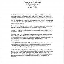 Supplementary archaeological report of proposed subdivision of Lot 1.DP63144, Taupo Bay