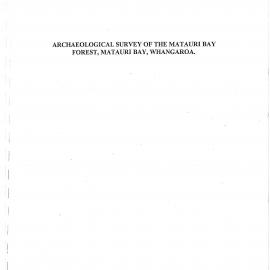 Archaeological survey of the Matauri Bay Forest, Whangaroa