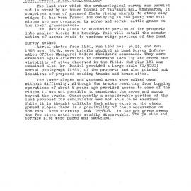 Preliminary archaeological site survey of land on North side of road to Whangaroa, being portion of O.L.C 181
