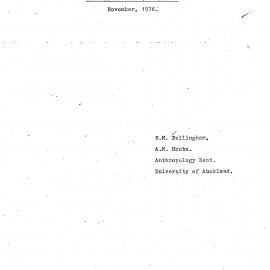 Report of site survey. Brynderwyn Hills Northland