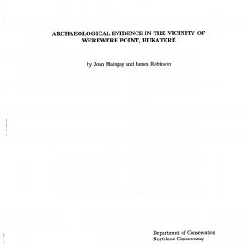 Archaeological evidence in the vicinity of Werewere Point, Hukatere