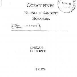 Ocean Pines. Ngunguru Sandspit, Horahora. Subdivision proposal