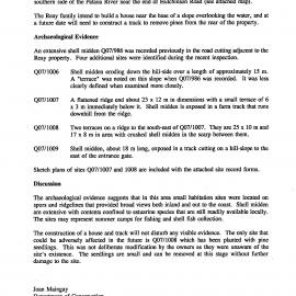 Archaeological inspection of the Reay Property, Pataua South